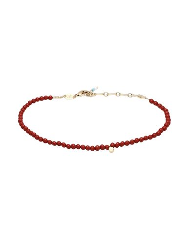Shop Anni Lu Woman Ankle Bracelet Red Size - Metal
