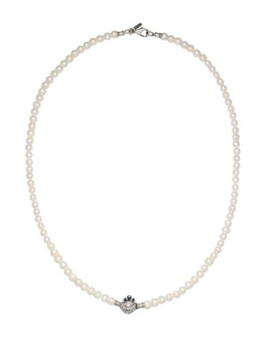 Shop Emanuele Bicocchi Man Necklace White Size - 925/1000 Silver