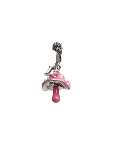 Dsquared2 Man Single Earring Fuchsia Size - Metal, Natural Resin In Pink
