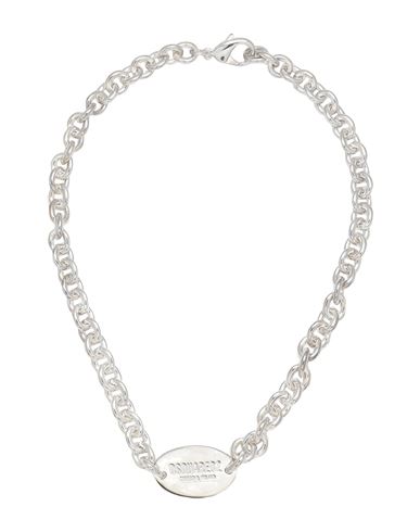 Shop Dsquared2 Woman Necklace Silver Size - Metal