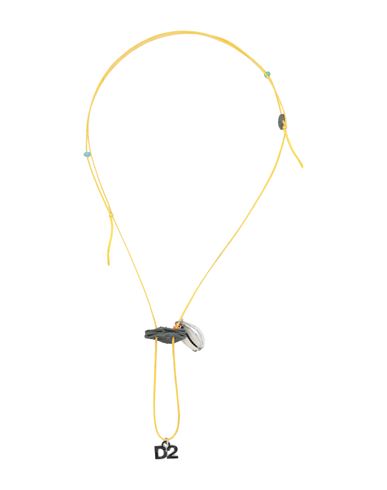 Shop Dsquared2 Man Necklace Yellow Size - Textile Fibers