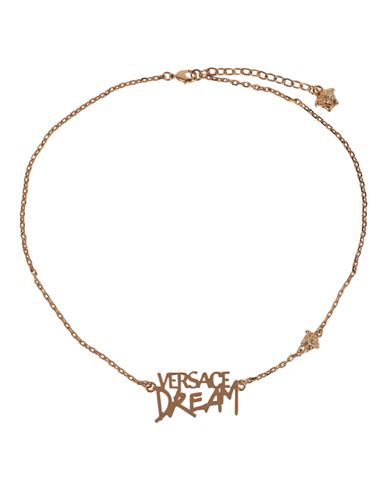 Shop Versace Dream Logo Pendant Necklace Woman Necklace Gold Size - Metal