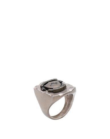 Dsquared2 Man Ring Lead Size 12 Metal In Grey
