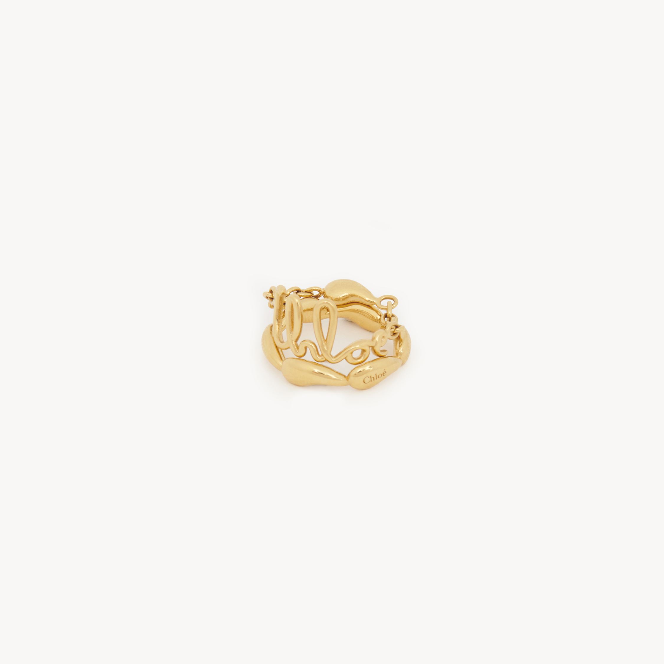 Chloé The  Iconic Ring Gold Size P 100% Brass In Gold