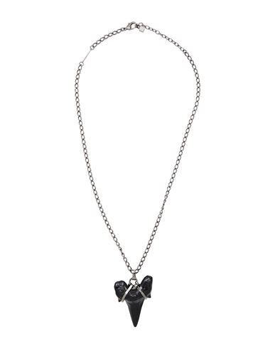 Dsquared2 Woman Necklace Black Size - Metal, Resin In Metallic