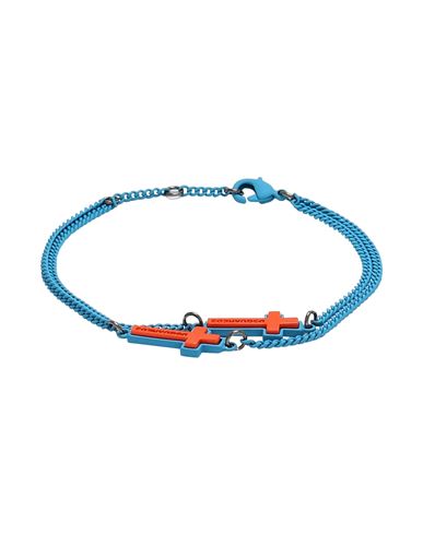 Shop Dsquared2 Man Bracelet Azure Size - Metal, Resin In Blue