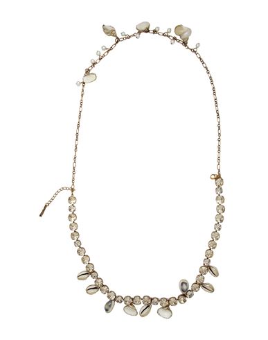 Twinset Woman Necklace Ivory Size - Brass In Gold