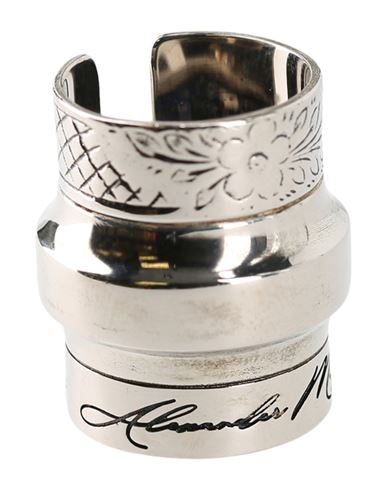 Shop Alexander Mcqueen Stack Ring Woman Ring Silver Size 15 Brass
