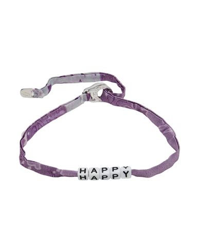 Sorbet Island Woman Bracelet Light Purple Size - Textile Fibers In Purple