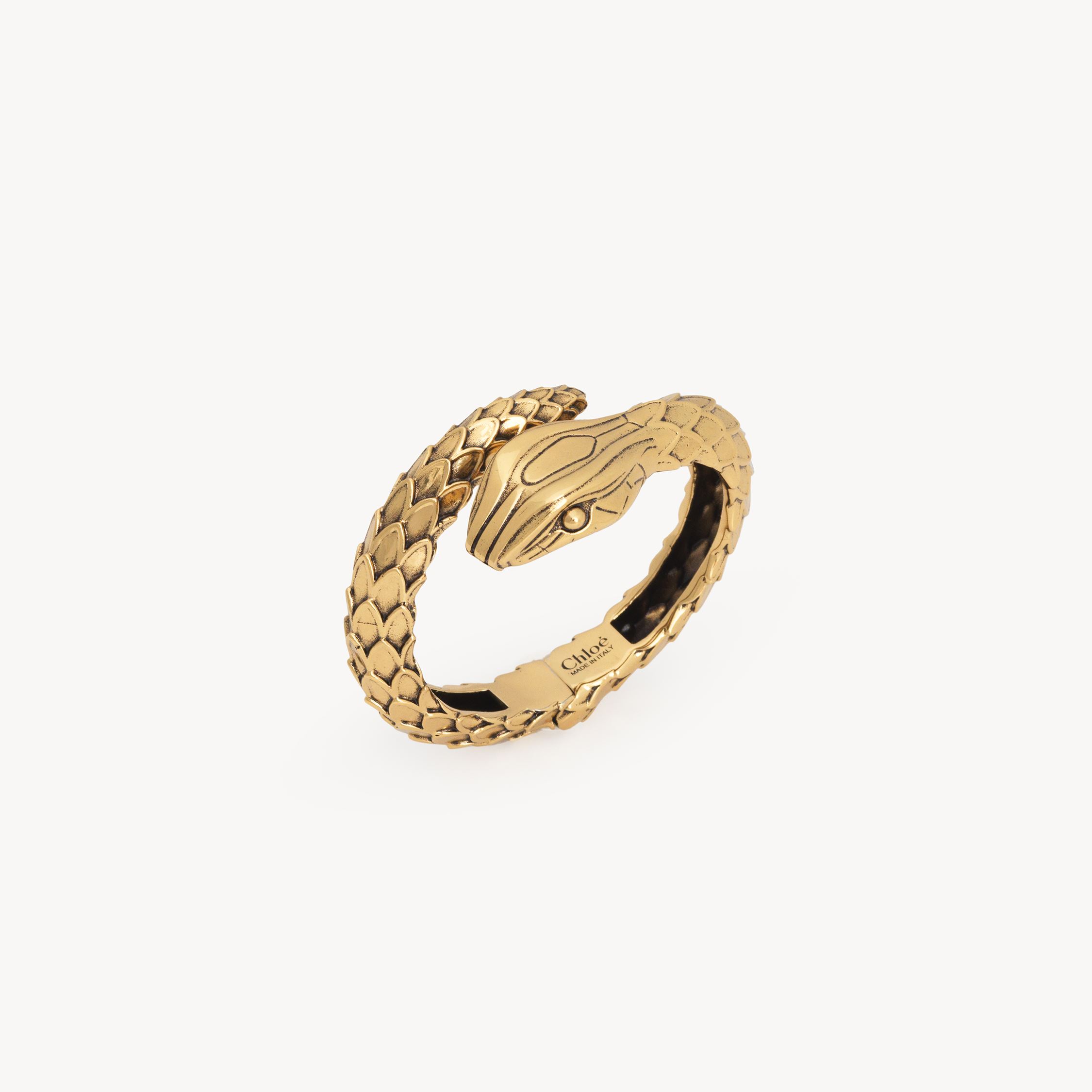 Shop Chloé The  Snake Bracelet Gold Size Onesize 100% Brass