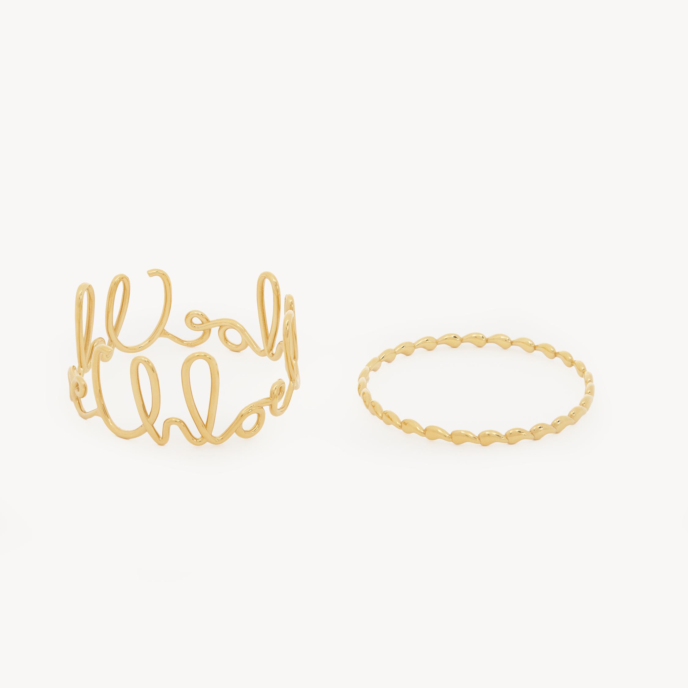 Chloé Set De Deux Bracelets  Iconic Femme Or Taille Onesize 100% Laiton In Gold