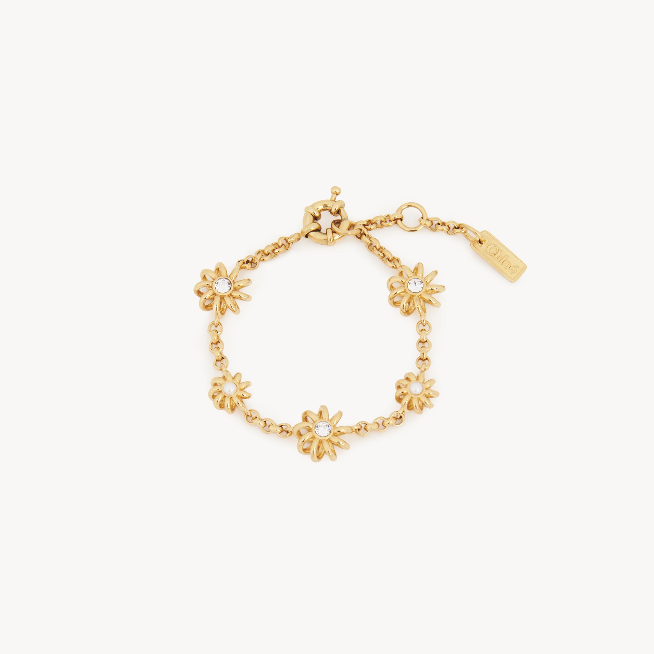 CHLOÉ THE CHLOÉ MECHANICAL FLOWERS BRACELET GOLD SIZE ONESIZE 100% BRASS 