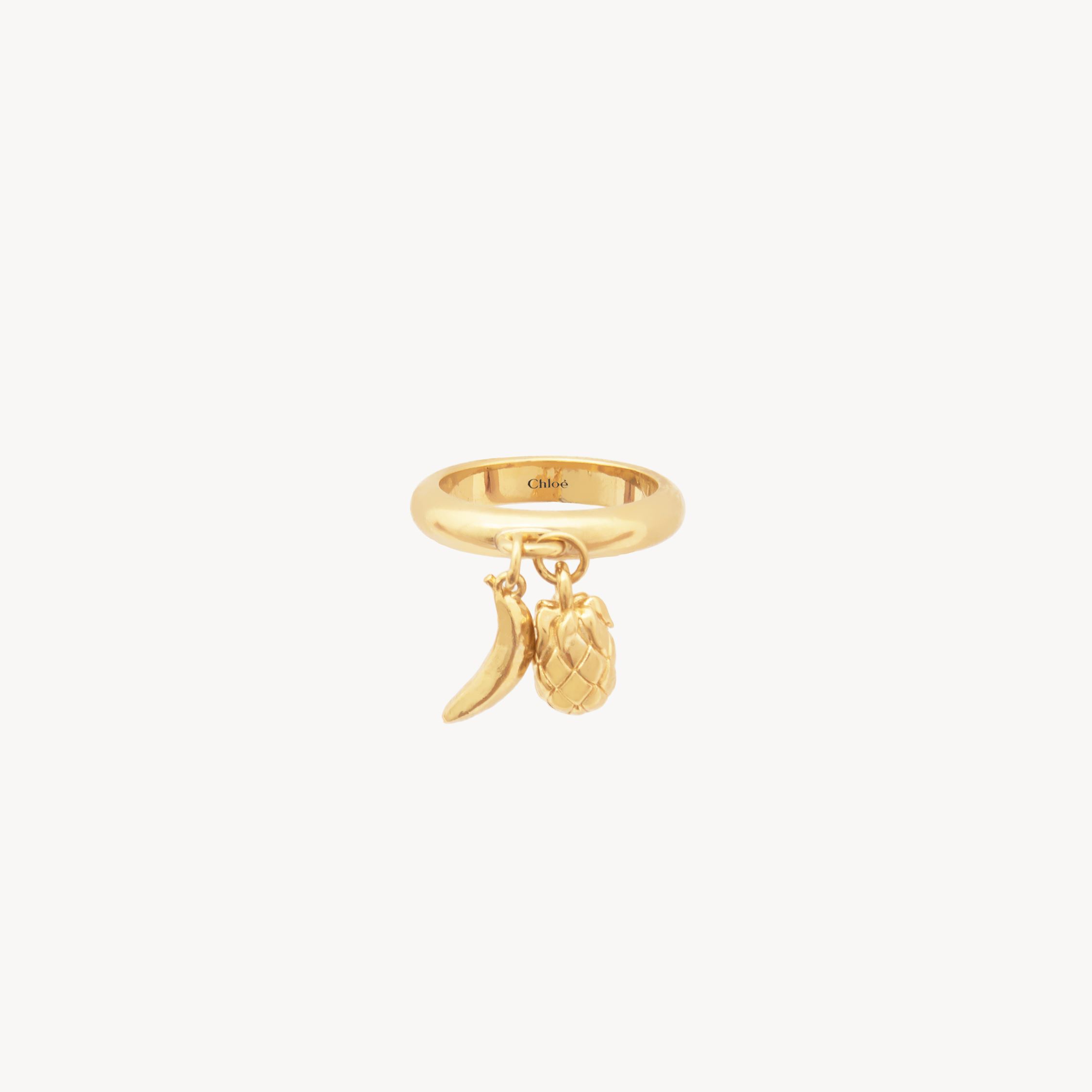 Chloé The  Charms Ring Gold Size L-½ 100% Brass In Gold