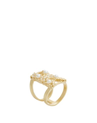 Karl Lagerfeld Woman Ring Platinum Size S Brass In Grey
