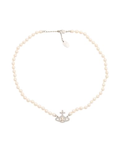 Vivienne Westwood Woman Necklace White Size - Brass In White