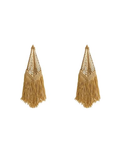Rabanne Woman Earrings Gold Size - Brass, Viscose In Gold