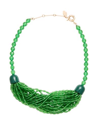 Weekend Max Mara Woman Necklace Green Size - Polyester Resin, Metal In Green