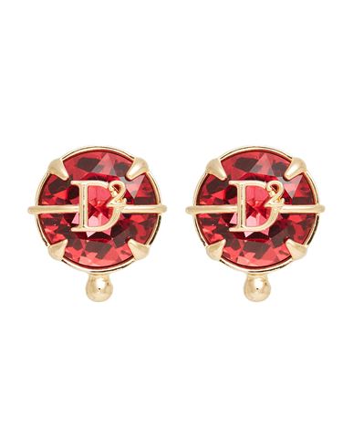Dsquared2 Woman Earrings Red Size - Tin Alloy, Brass, Glass