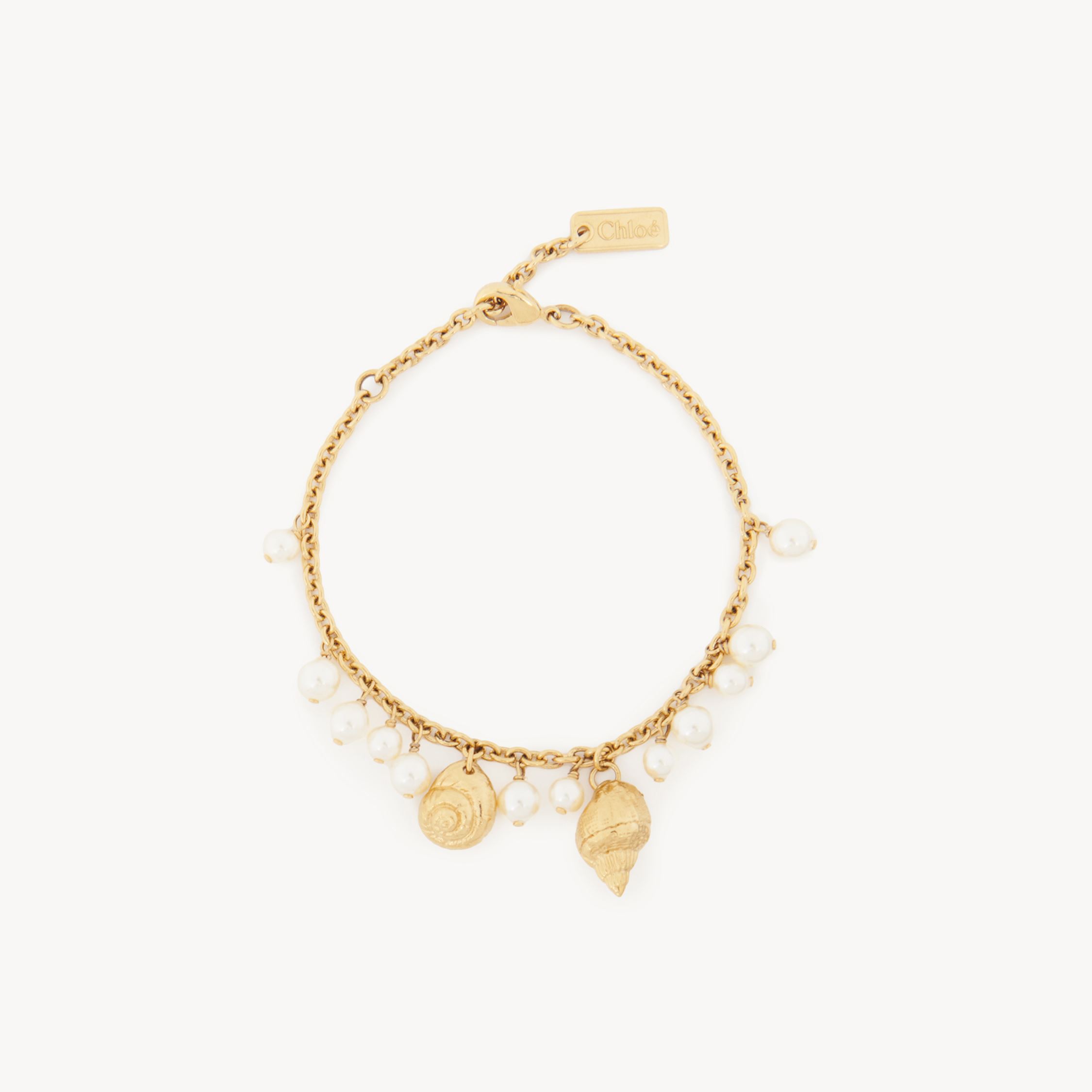 Chloé Bracelet  Shells Femme Or Taille Onesize 100% Laiton, Verre Borosilicate In Gold