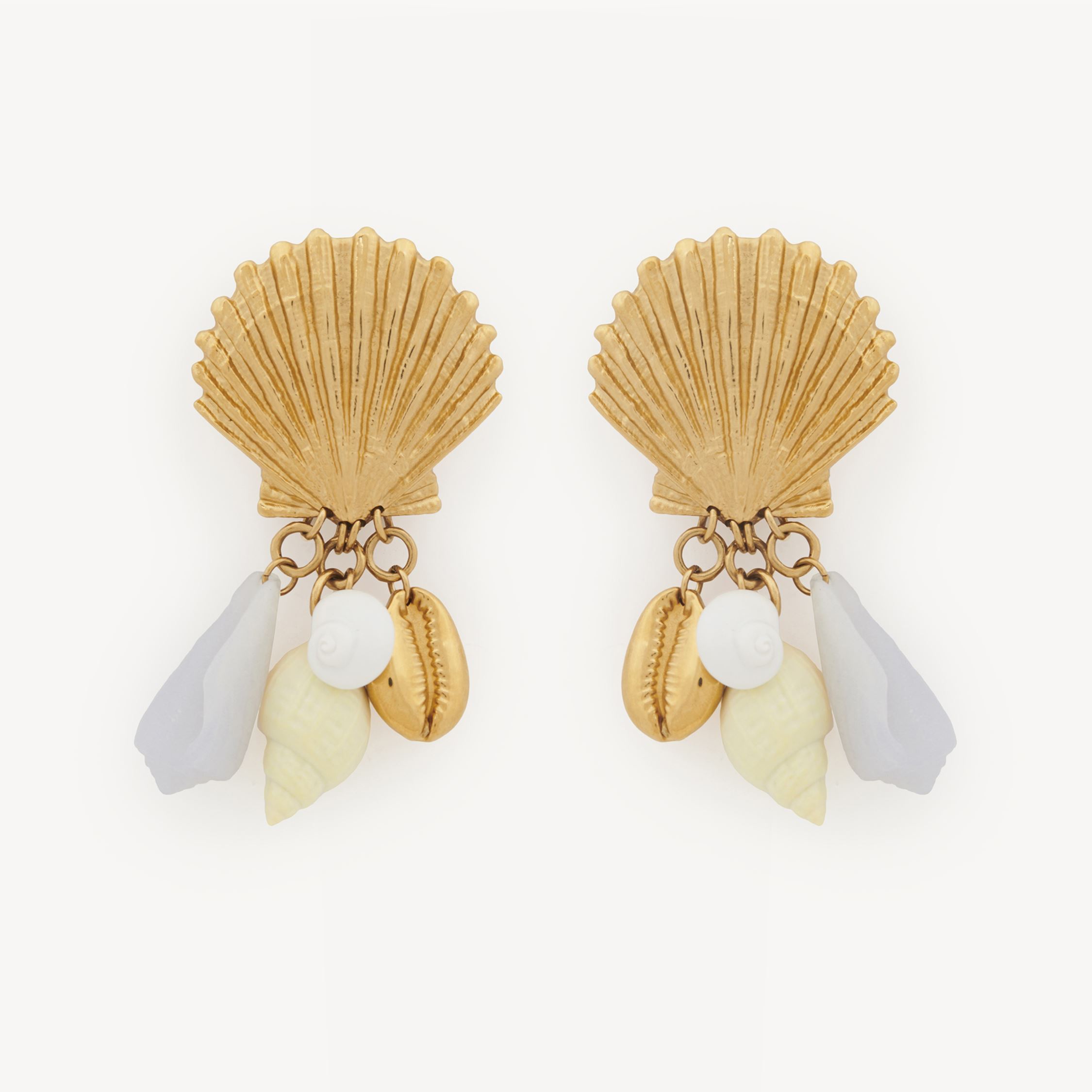 Chloé Boucles D'oreilles  Shells Femme Violet Taille Onesize 100% Laiton, Résine Acrylique In Purple