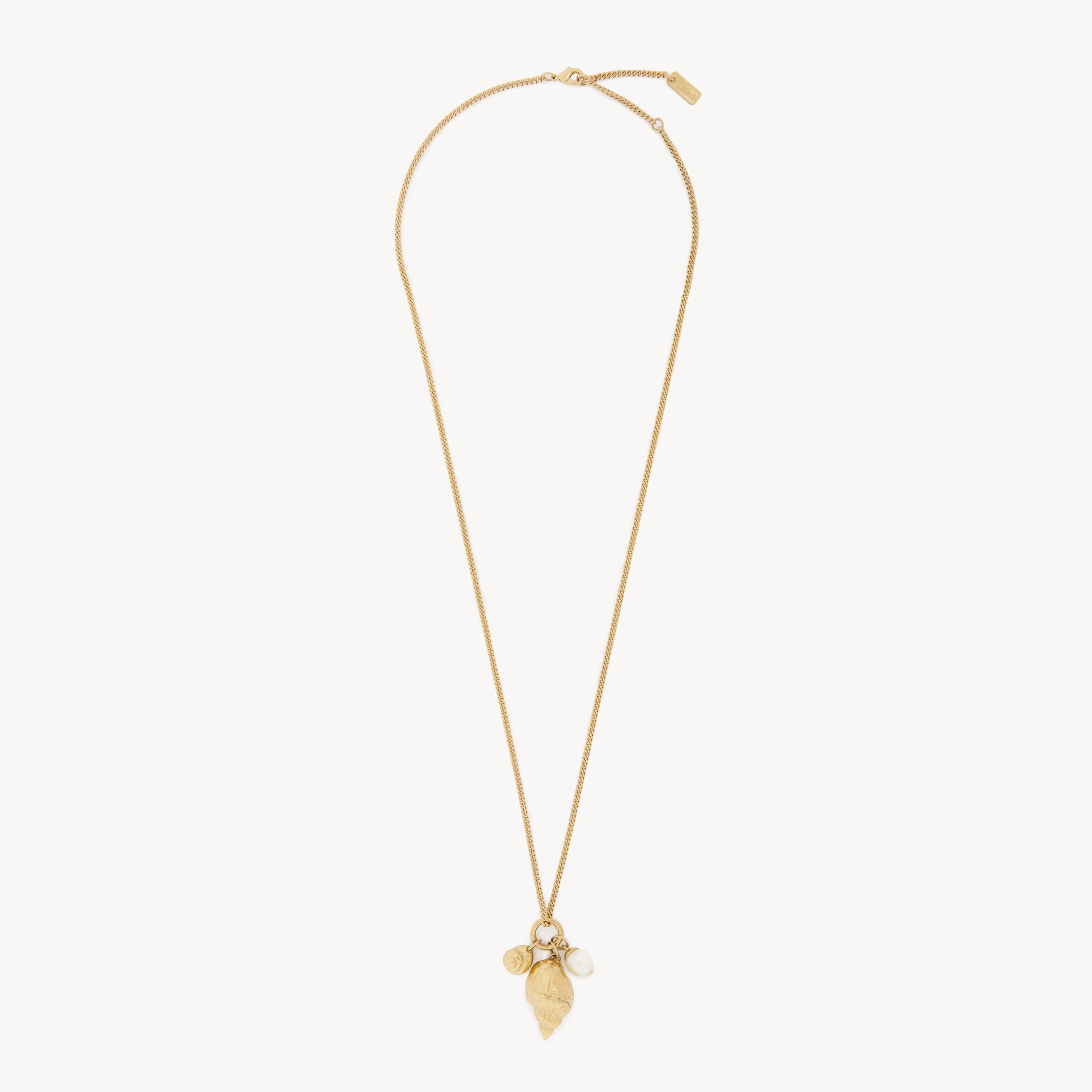Chloé Collier Pendentif  Shells Femme Or Taille Onesize 100% Laiton, Pmma - Polyméthilméthacrilate In Gold