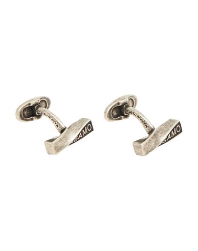 Ferragamo Man Cufflinks And Tie Clips Gunmetal Size - Brass