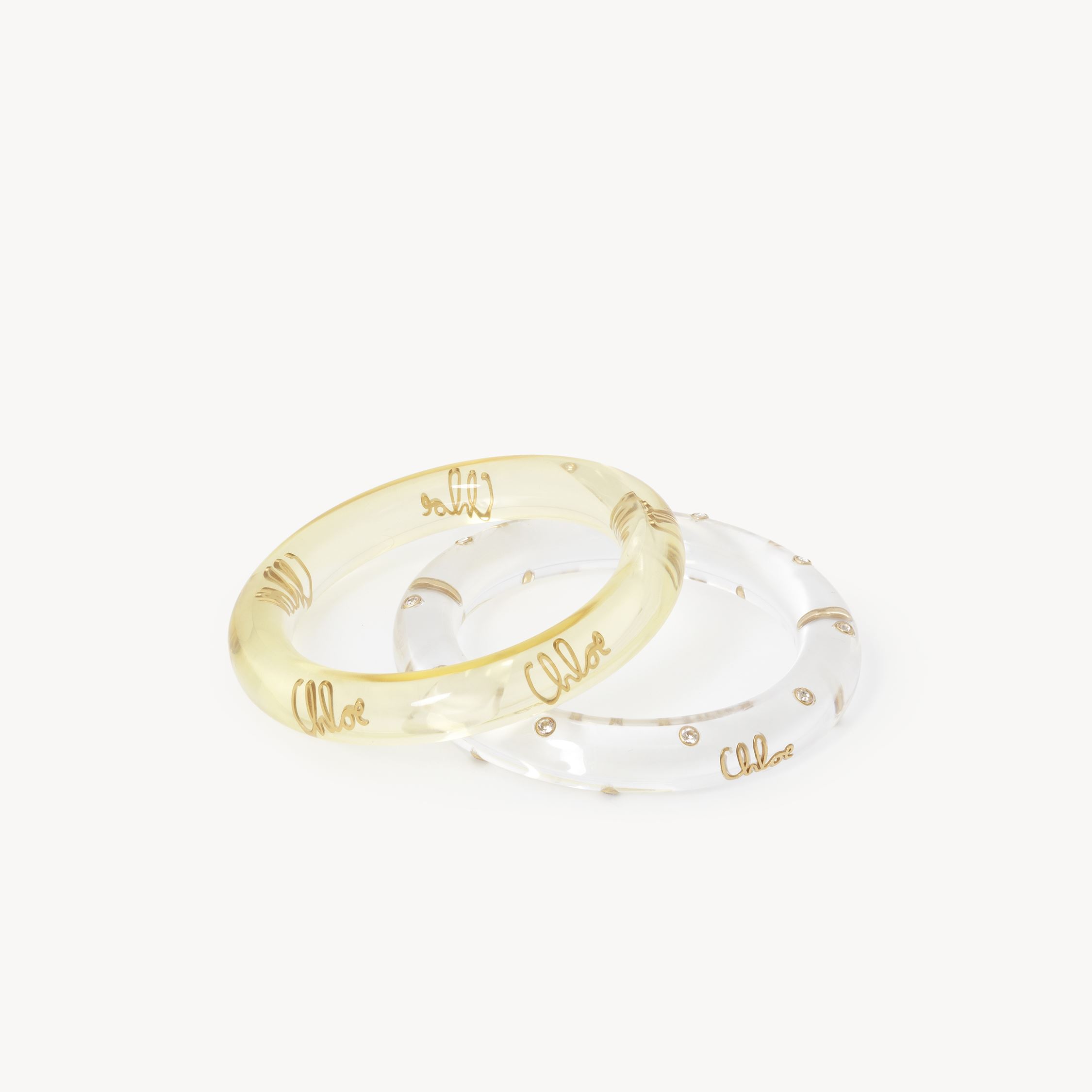 CHLOÉ THE CHLOÉ PLAGE BANGLES WHITE SIZE ONESIZE 100% POLYESTER 
