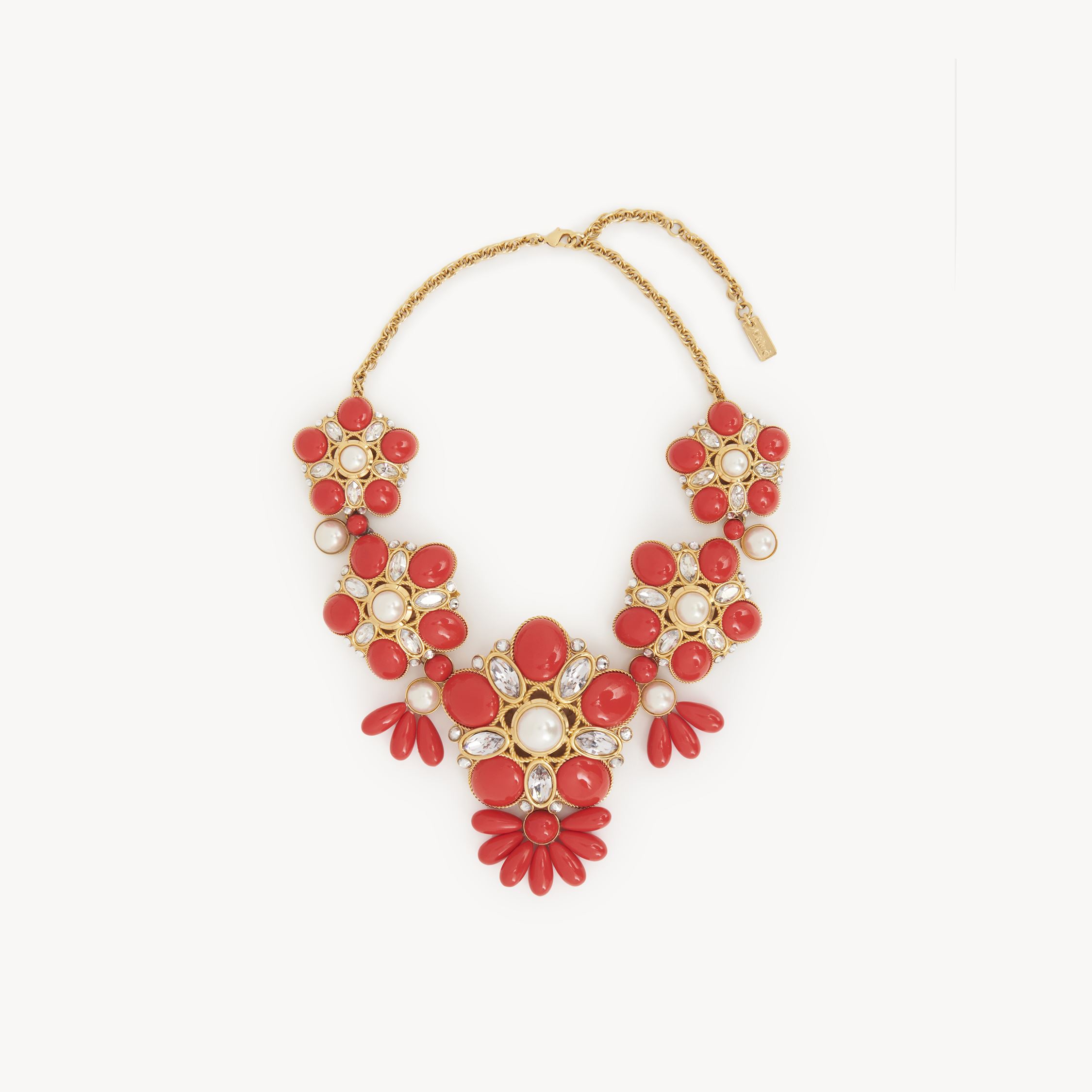 Chloé The  Magnificent Necklace Gold Size Onesize 100% Brass In Red