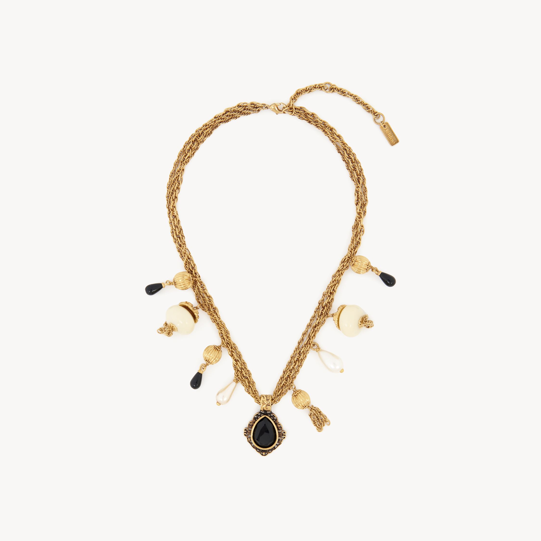 Chloé The  Antique Pearls Necklace Gold Size Onesize 100% Brass In Metallic