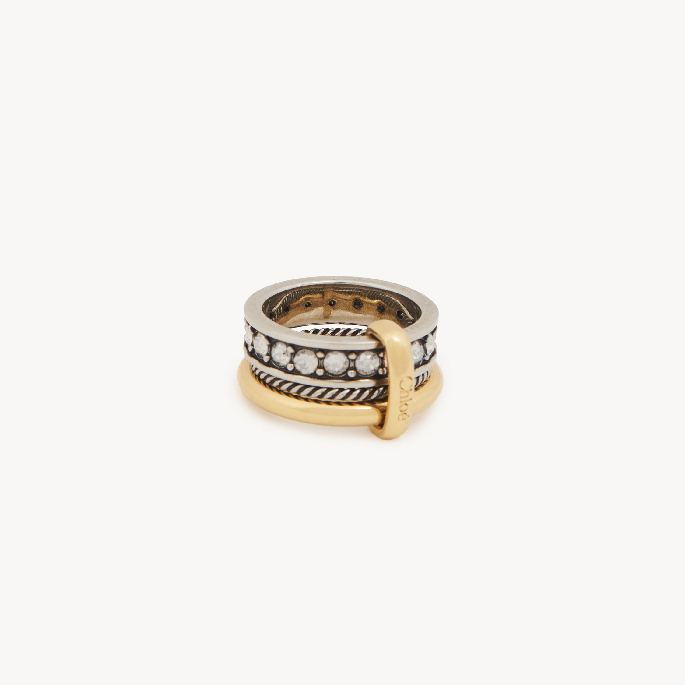 Chloé Beaded Ring In Metallic