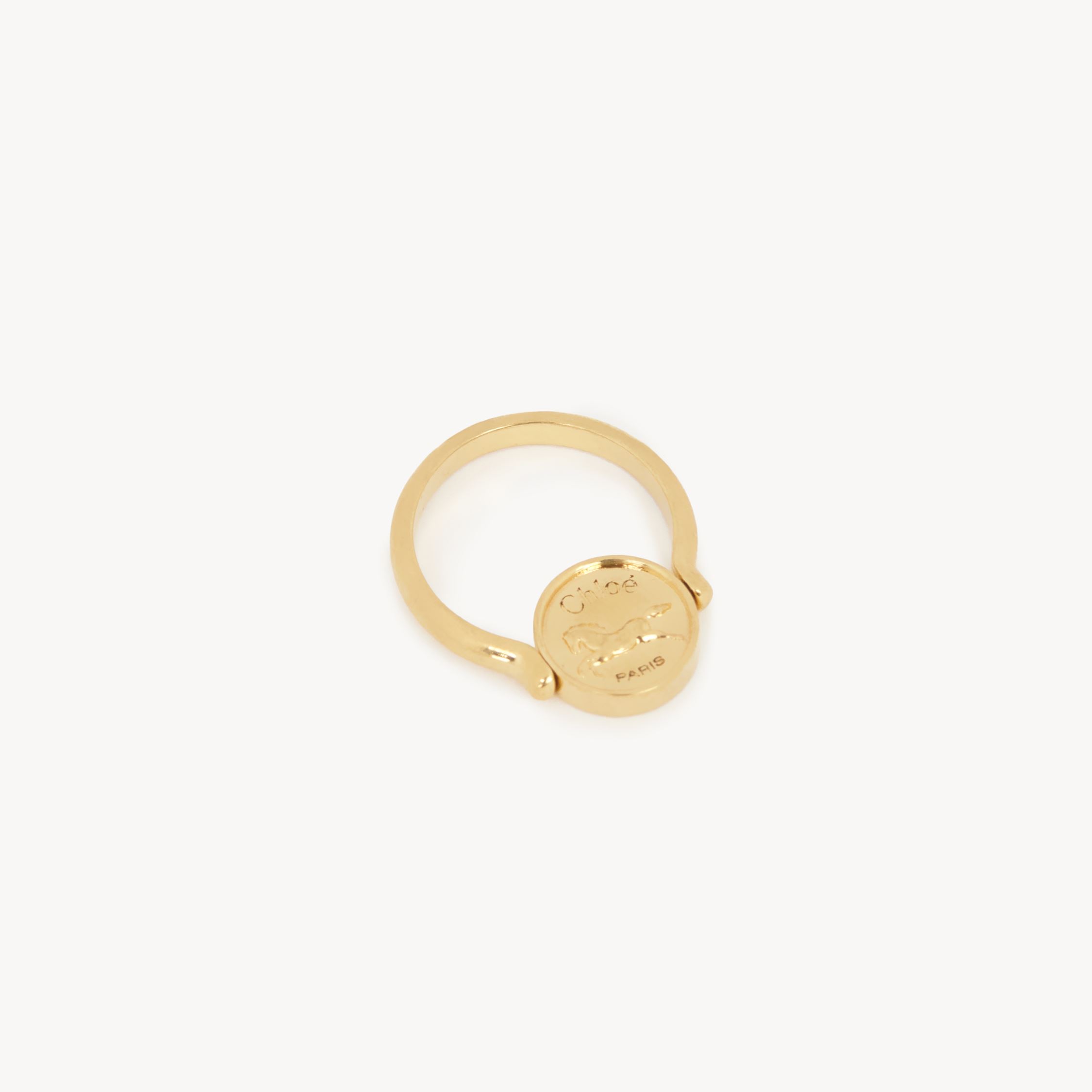 Chloé The  Charms Ring Gold Size 7.75 100% Brass In Gold