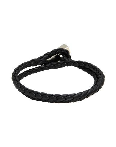 Burberry Man Bracelet Black Size - Lambskin, Brass
