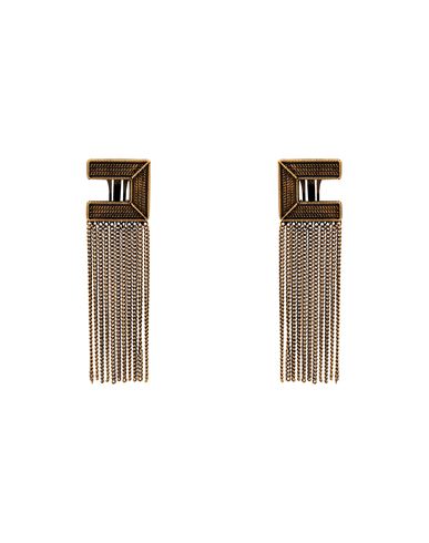 Elisabetta Franchi Woman Earrings Bronze Size - Metal In Yellow
