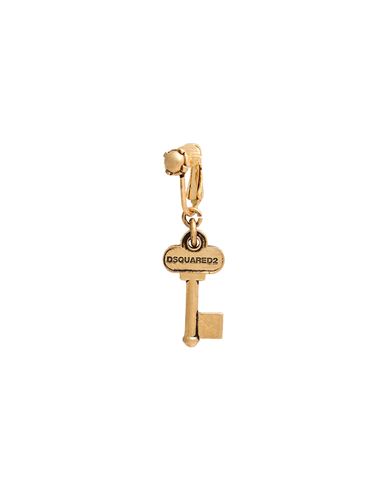 Dsquared2 Man Single Earring Bronze Size - Tin Alloy, Brass In Yellow