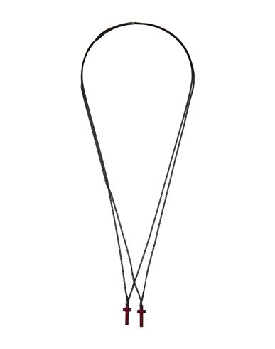 Dsquared2 Man Necklace Red Size - Brass, Tin Alloy
