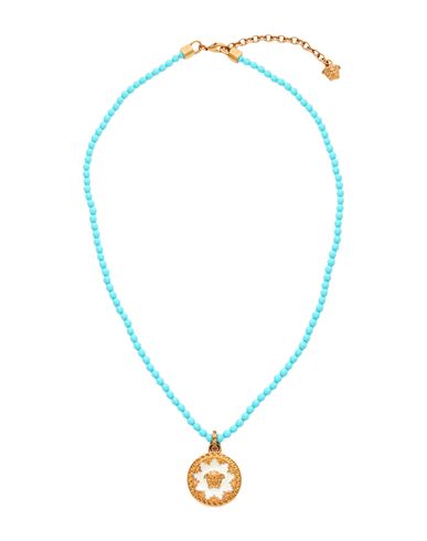 Versace Woman Necklace Azure Size - Metal In Blue