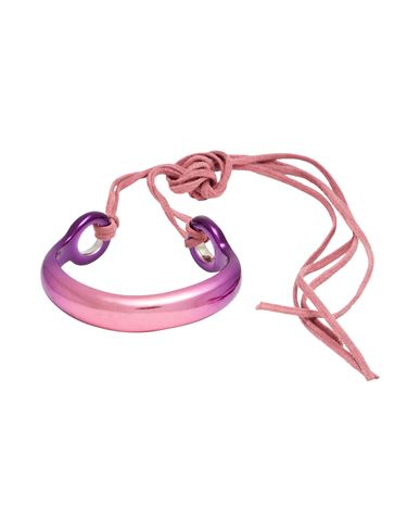 Isabel Marant Woman Bracelet Pink Size Ii Brass, Goat Skin, Polyurethane In Pink