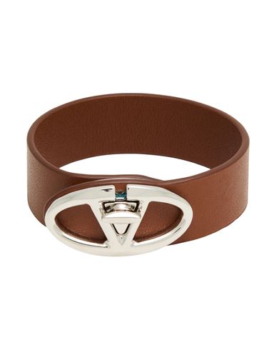Valentino Garavani Woman Bracelet Brown Size M Leather In Brown