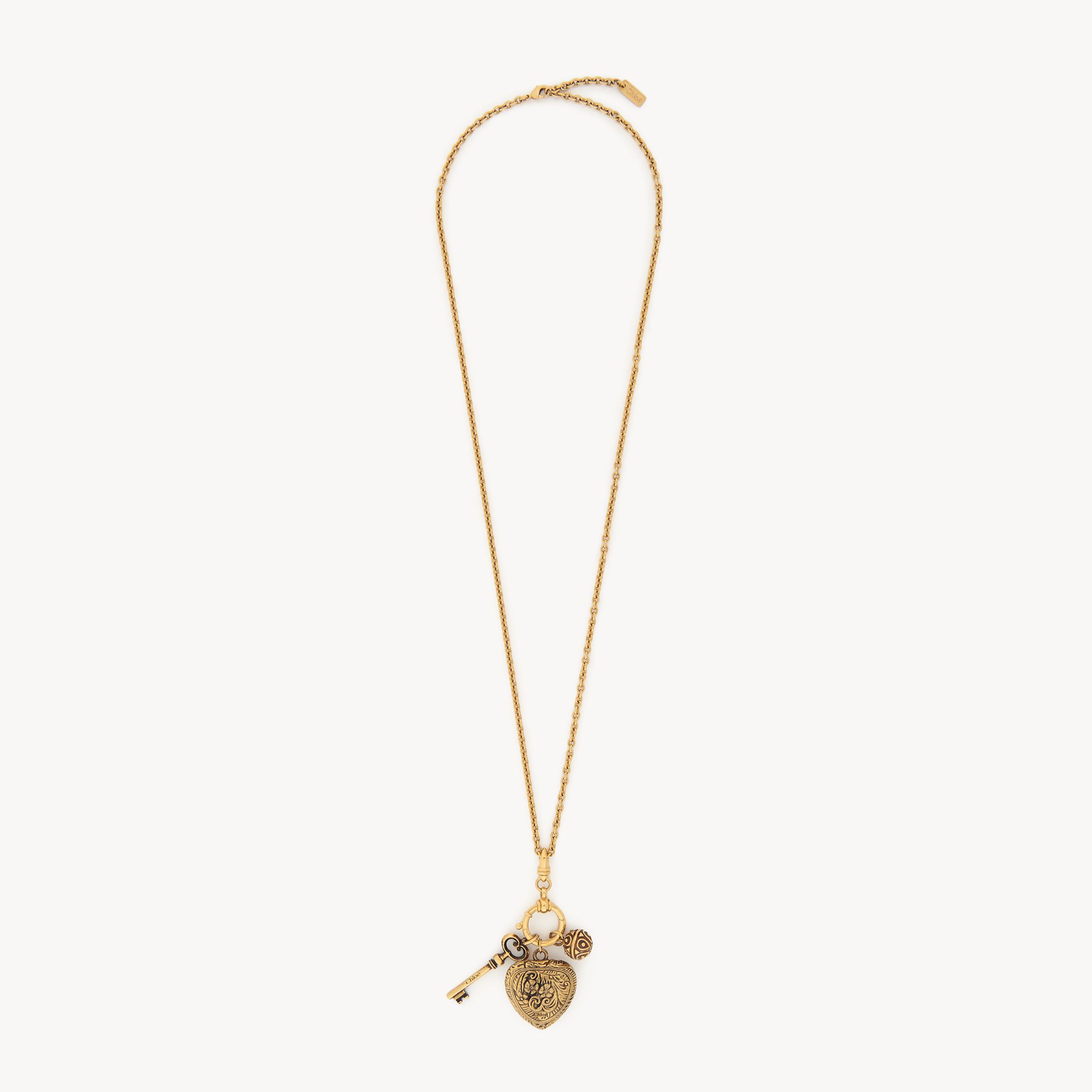 Chloé Victorian Charm Necklace In Gold