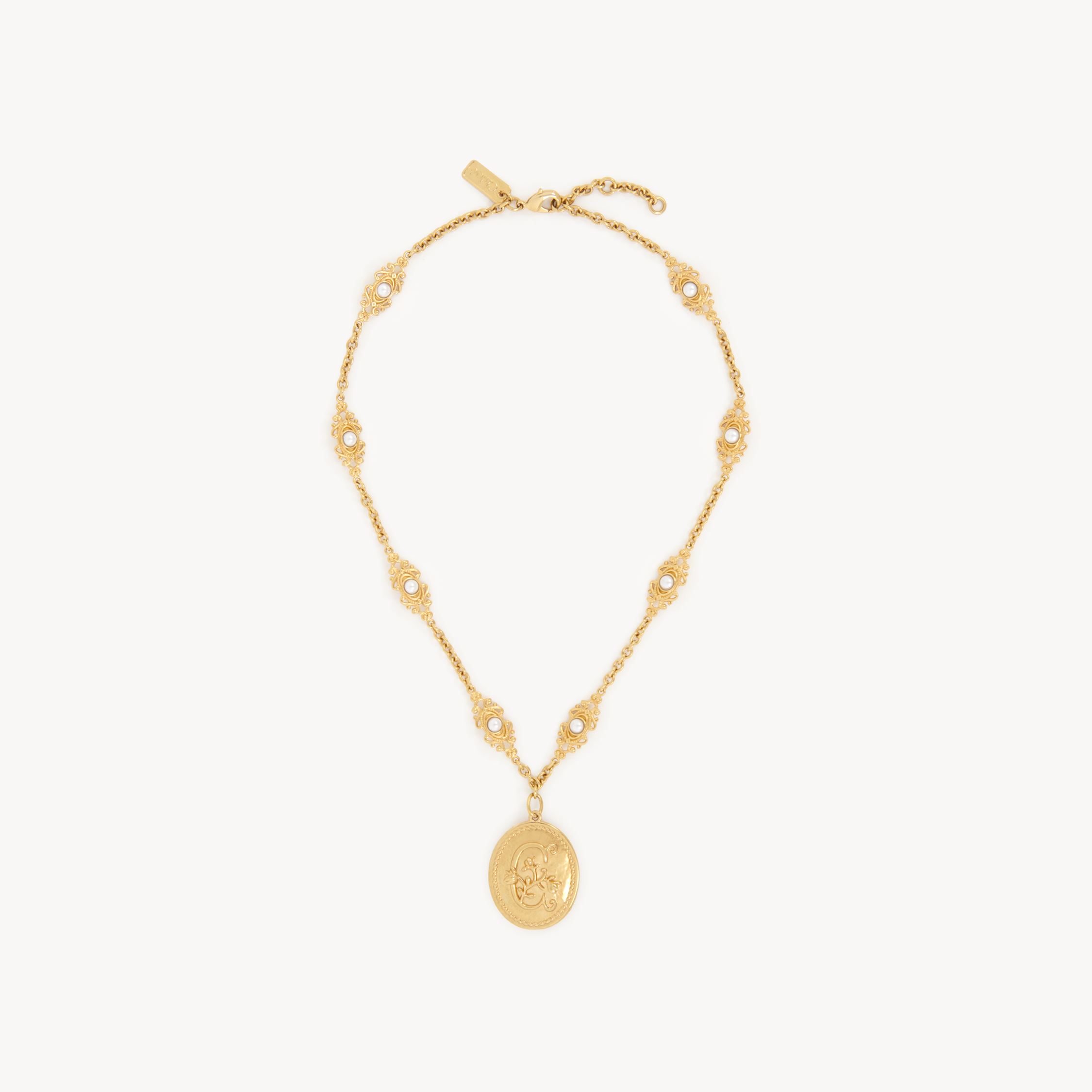 Chloé Elixir Coin Pendant Necklace In Gold