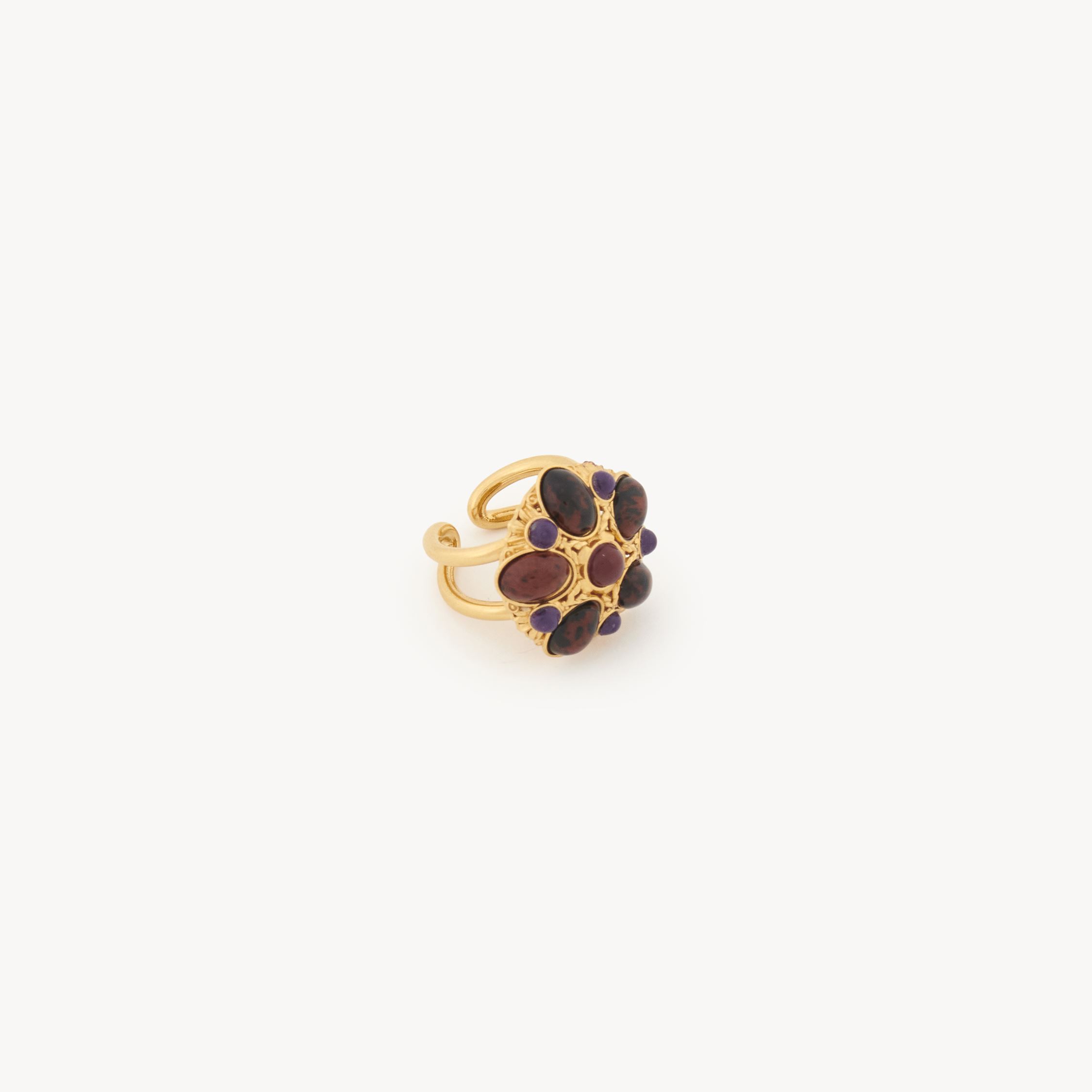 Chloé The  Eternity Ring Brown Size 6 100% Brass In Gold
