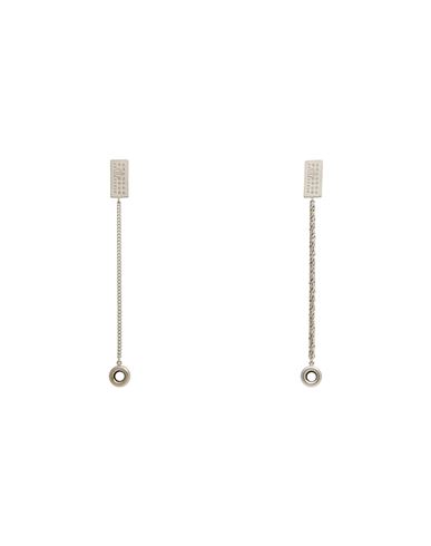 Mm6 Maison Margiela Numbers-motif Drop Earrings In Metallic