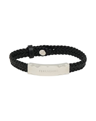 Ferragamo Man Bracelet Black Size - Leather In Black