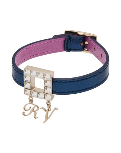 Roger Vivier Woman Bracelet Blue Size - Leather, Metal