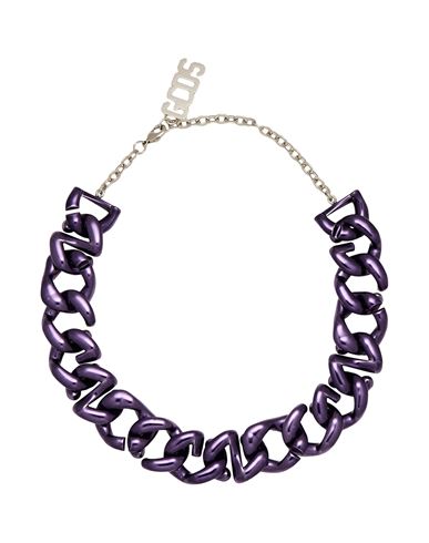 Gcds Woman Necklace Purple Size - Metal