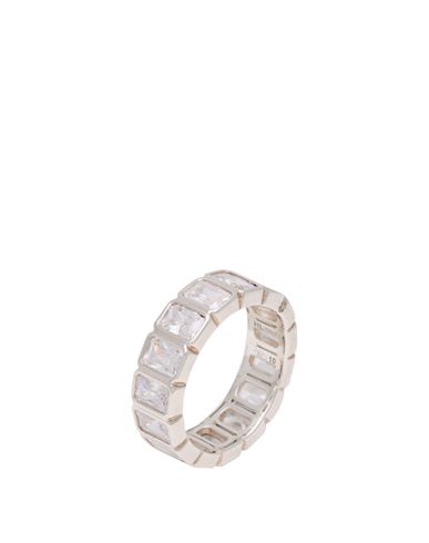 Hatton Labs Woman Ring Silver Size 10 925/1000 Silver, Cubic Zirconia