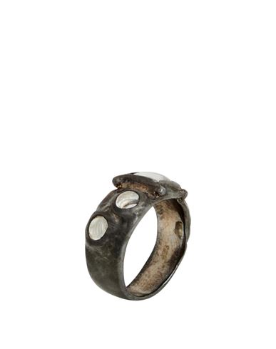 Mondo Mondo Woman Ring Charcoal Size 8 925/1000 Silver In Gray