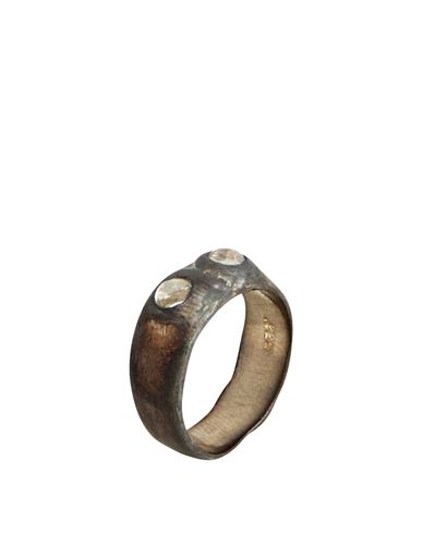 Mondo Mondo Woman Ring Charcoal Size 8 925/1000 Silver In Gray