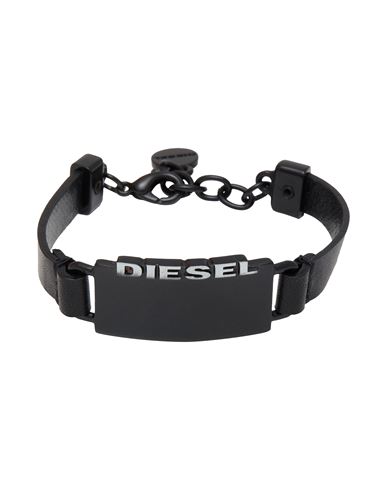 Diesel Man Bracelet Black Size - Leather