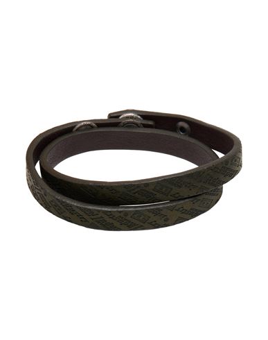 Diesel Man Bracelet Military Green Size - Leather